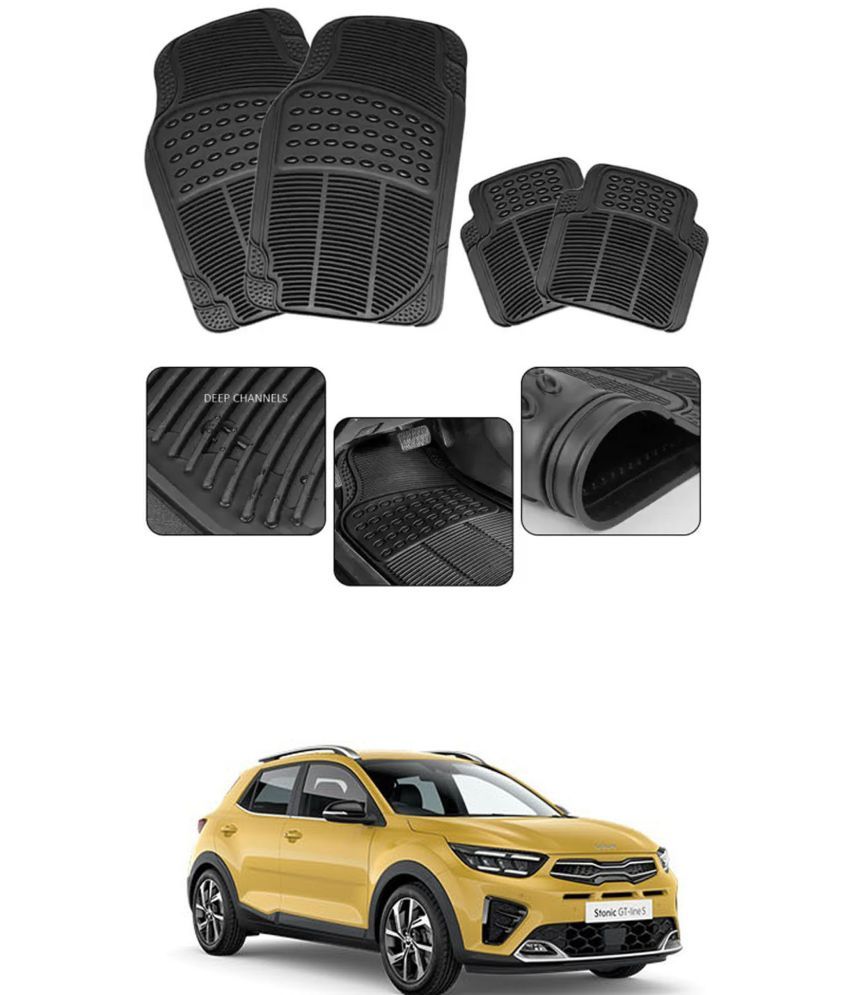     			RONISH Car Rubber Mat (Set Of 4) Foot Mat For Kia Stonic