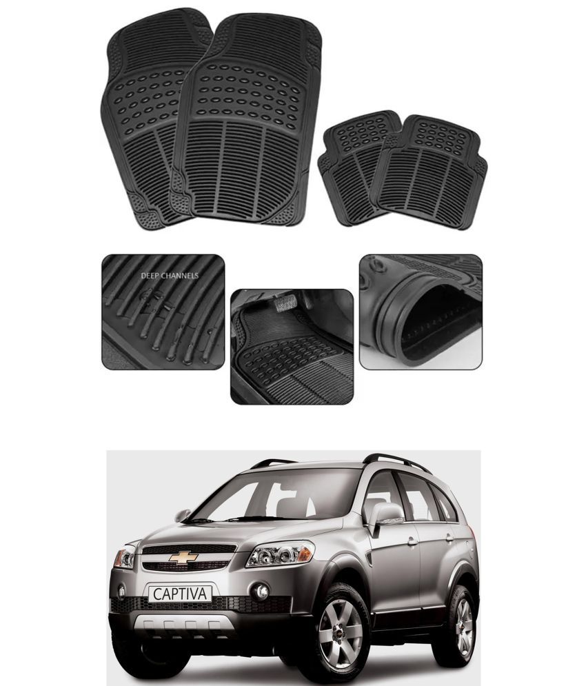     			RONISH Car Rubber Mat (Set Of 4) Foot Mat For Chevrolet Captiva