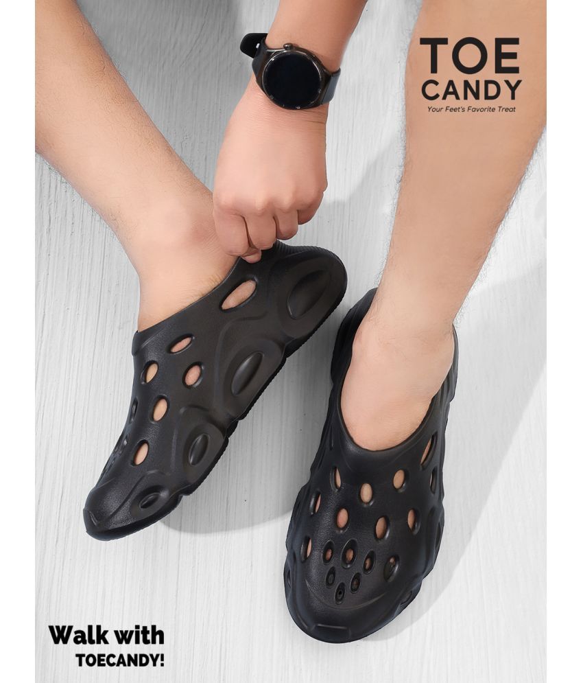     			TOE CANDY - Black Men's Clogs