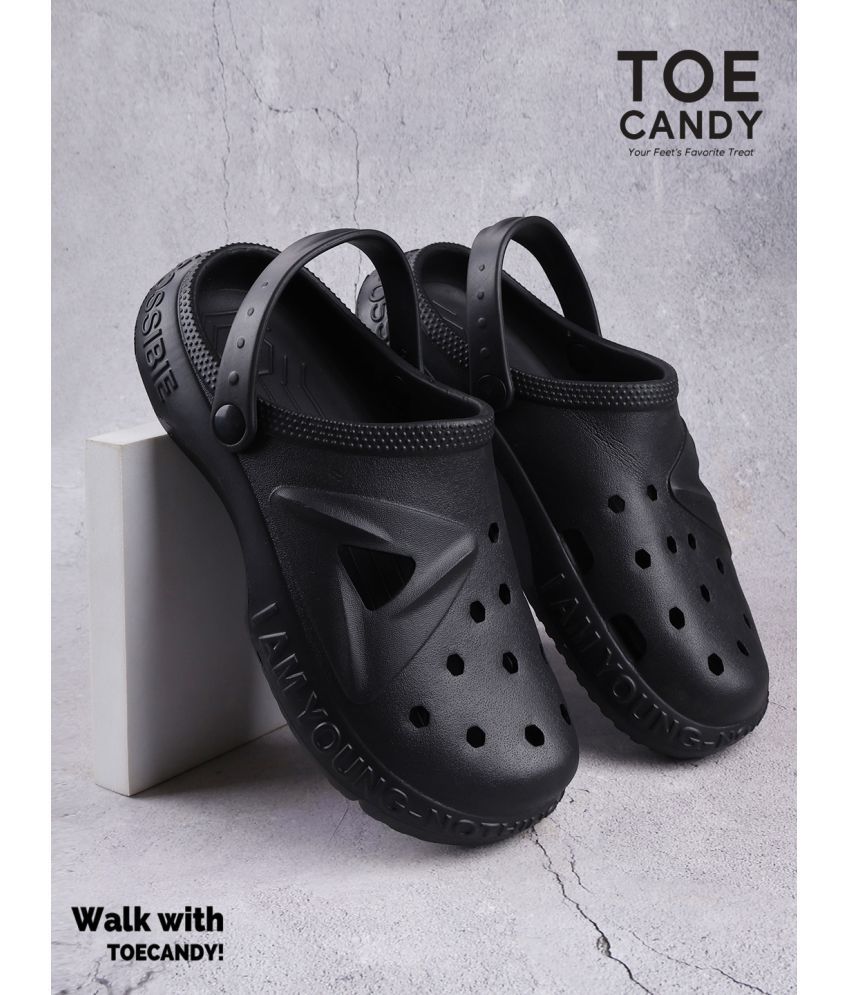     			TOE CANDY - Black Men's Clogs