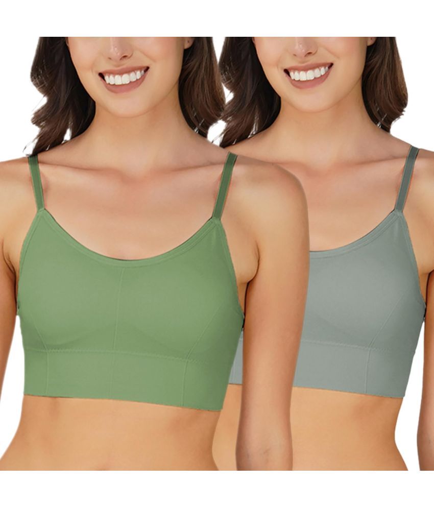     			Arc de Shapes Pack of 2 Nylon Lightly Padded Teenage Bra For Women ( Multicolor12 )