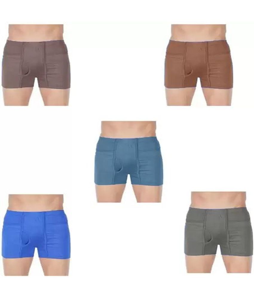     			Cavenders Pack of 5 Cotton Blend Trunks For Men's ( Multicolor )