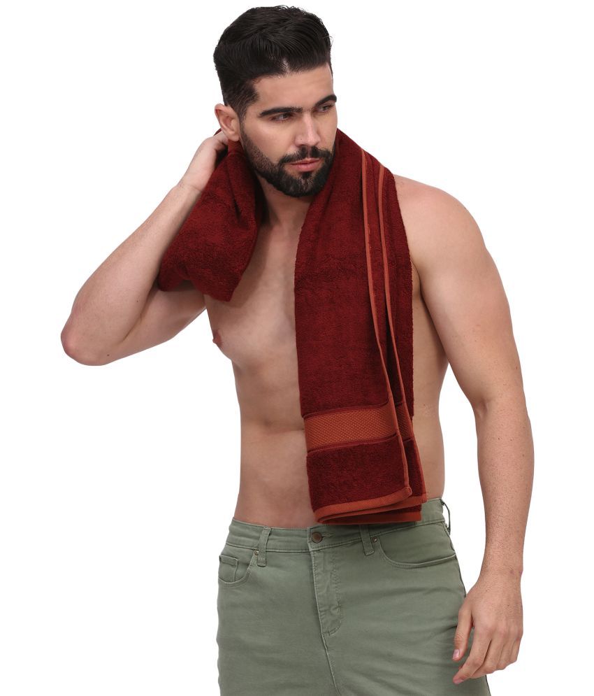     			Dollar Pack of 1 Linen Above 600 -GSM Bath Towel ( Maroon )