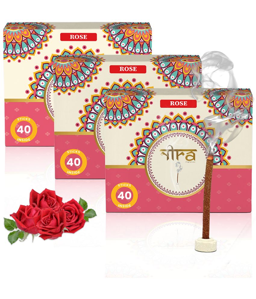     			Nira Fragrances Incense Dhoop Sticks Rose 120 Pieces ( Pack of 3 )