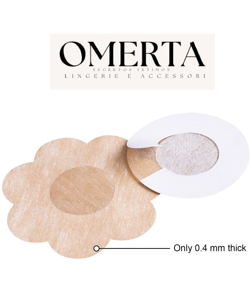     			Omerta Best Quality Cheapest Lingerie Accessories Flix Disposable Cotton Nipple Cover with Skin Friendly Adhesive for Women - 20 Pair