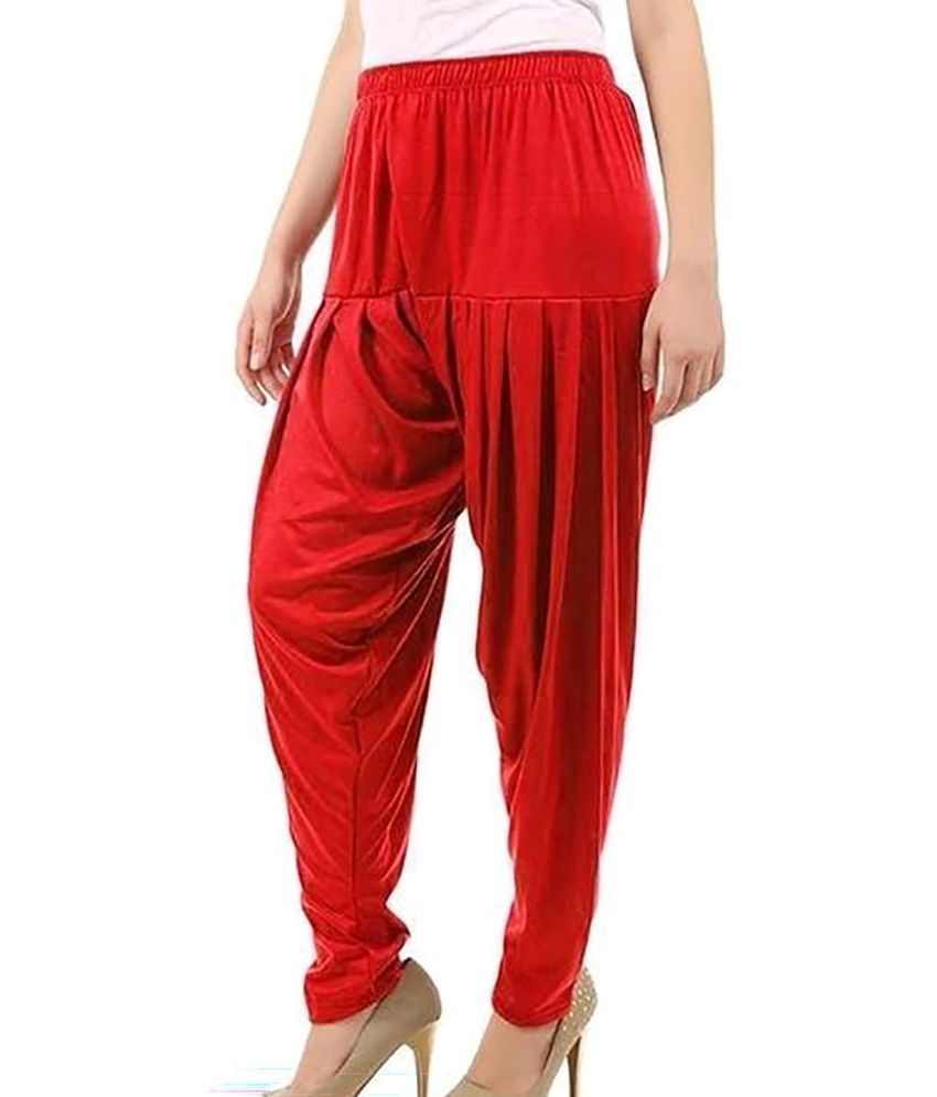     			OuterWear Pack of 1 Viscose Women's Patiala ( Red )