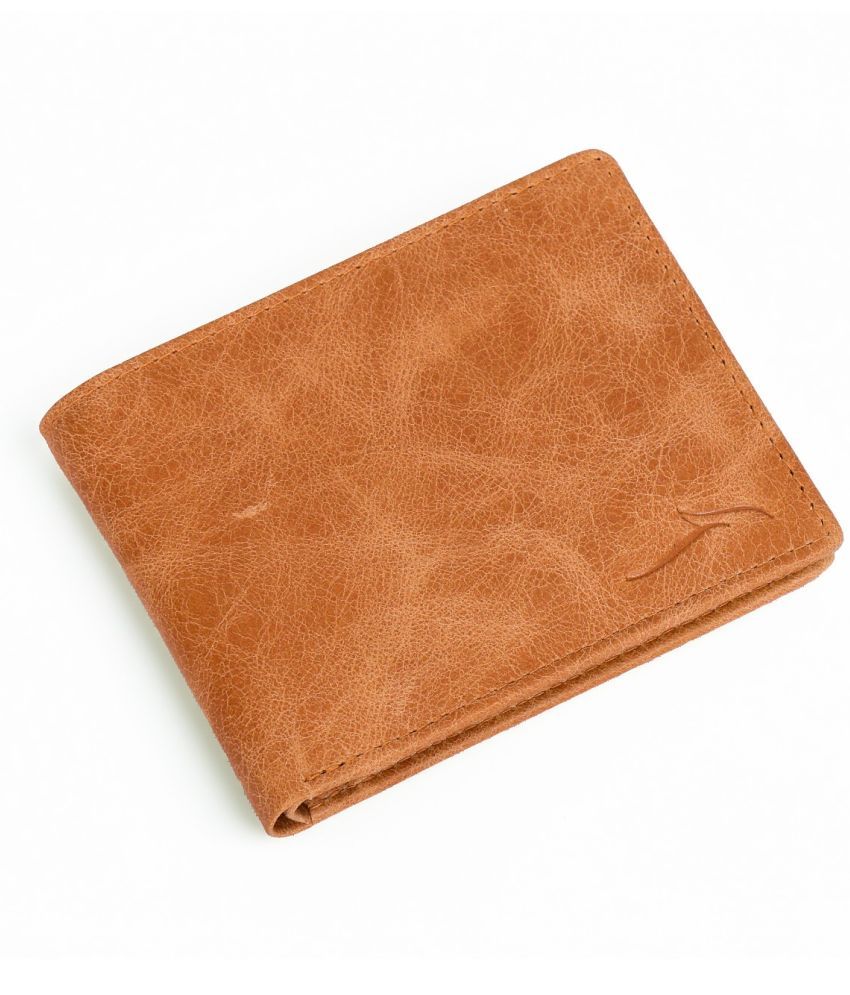     			Panther Leather Self Design Men's Two Fold Wallet,RFID Wallet With More Than 10 Slots For Card ( Tan , Pack of 1 )