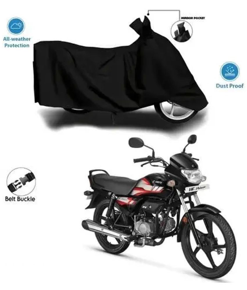     			RONISH Bike Body Cover for Hero HF Deluxe ( Pack of 1 ) , Black