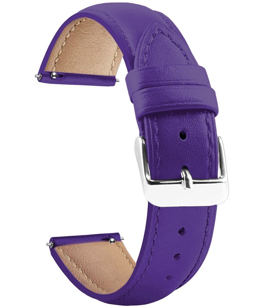     			ACM Watch Strap Leather Belt 22mm compatible with Noise Colorfit Canvas Smartwatch Casual Classic Band Purple