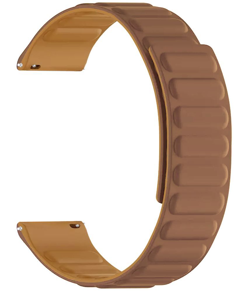     			ACM Watch Strap Magnetic Silicone 22mm compatible with Boult Crown R Smartwatch Luxury Band Brown