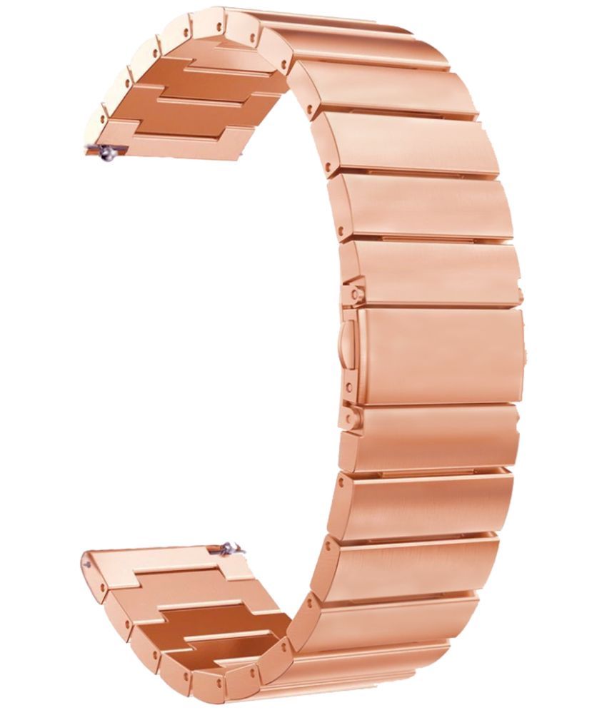     			ACM Watch Strap Stainless Steel Metal 22mm compatible with Boult Sterling Smartwatch Belt Matte Finish Luxury Band Rose Gold