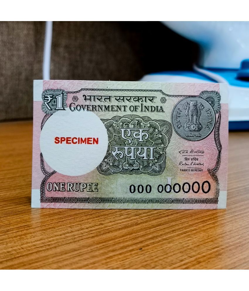     			Rare SPECIMEN 1 Rupee, Pink old India Collective Note