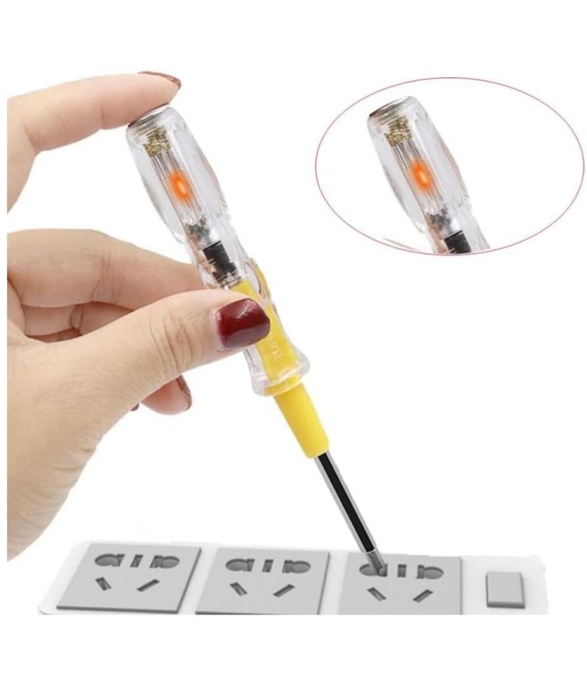     			QitmirMKT LED Screwdriver Tester Pen with Intelligent Voltage check- (Pack of 1) - YT1 Electric Screwdriver