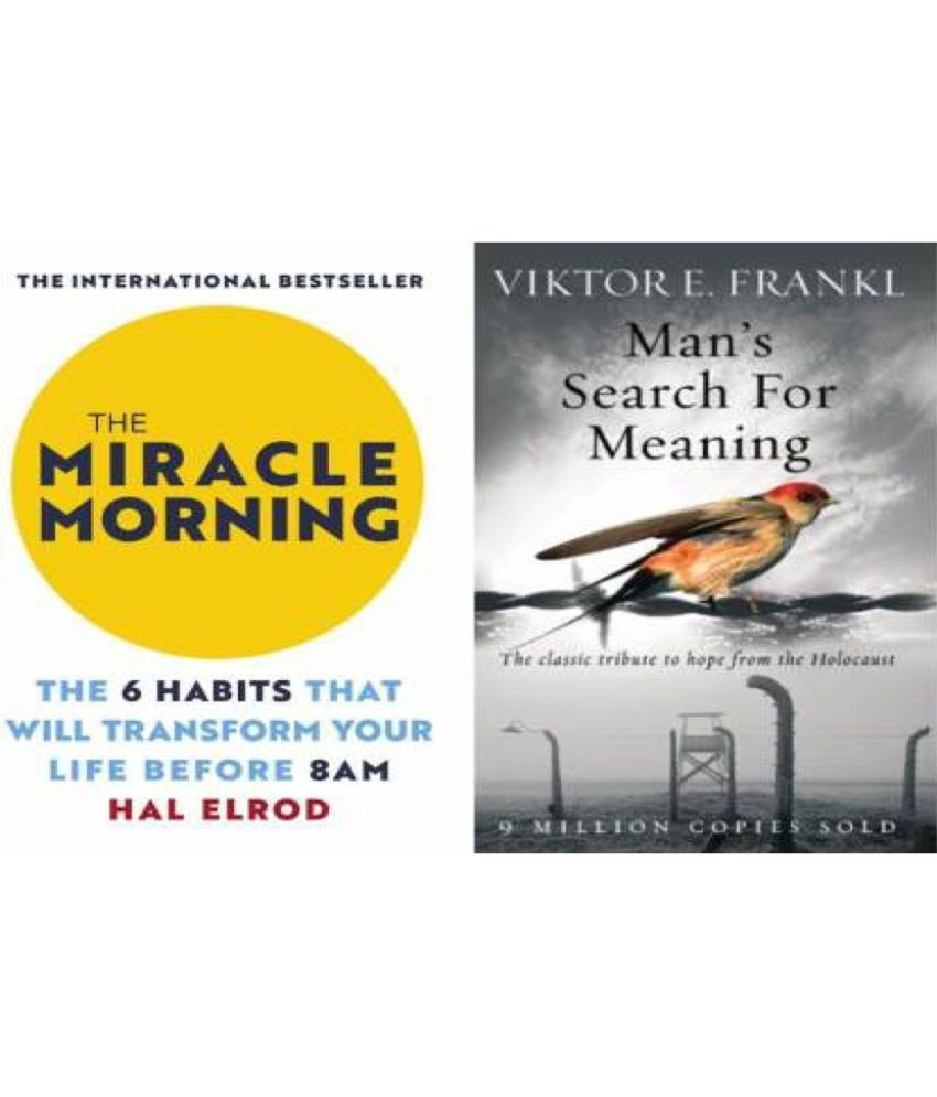     			Man's Search For Meaning + The Miracle Morning (Combo Of 2 ) (Paperback, Hal Elrod, Viktor Frankl)