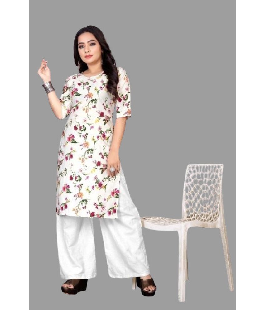     			RUNAYA NX Pack of 1 Viscose Rayon Printed A-line Women's Kurti - ( Multicolor )