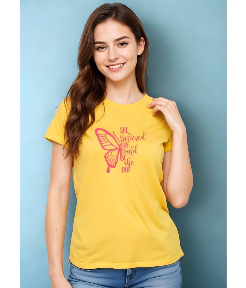     			Smartees Pack of 1 Cotton Blend Women's T-Shirt ( Yellow )