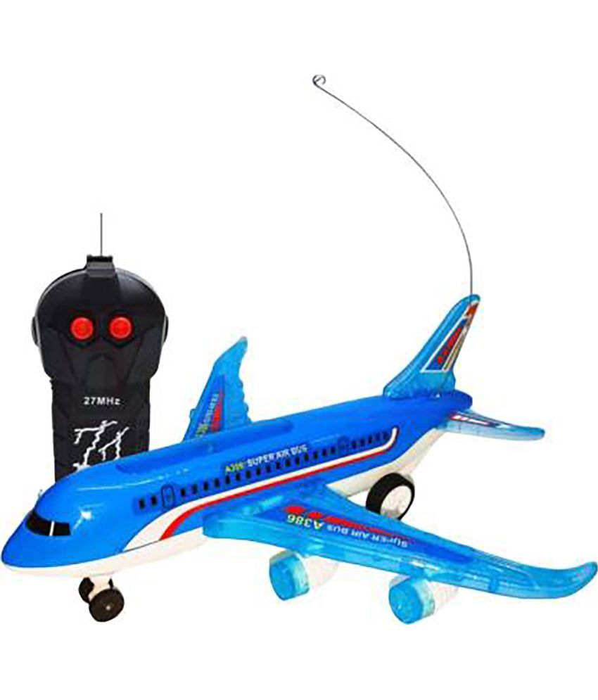     			TOY DEKHO 2CH A386 Rc Air Bus with Full Body Lights and Sound Universal Wheel Plane Toy for Boys & Girls Age 2, 3, 4, 5, 6, 7, 8 Multicolour Musical Battery Operated Toy (Plane Does not Fly only Runs on Ground)