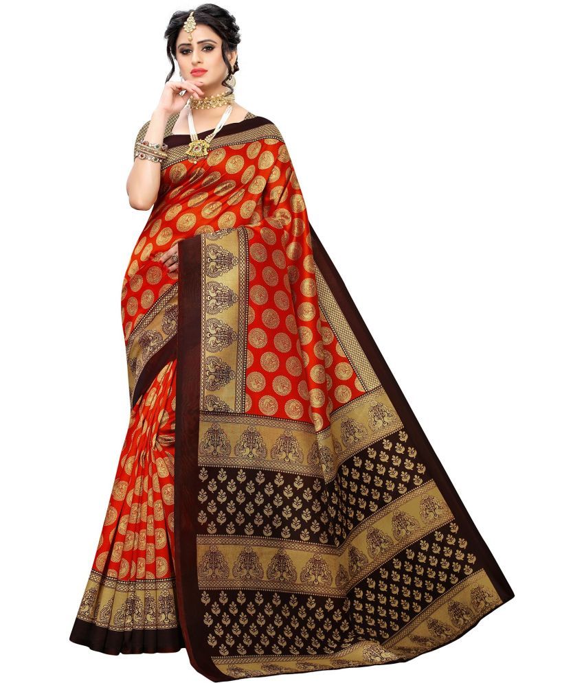     			RUNAYA NX Art Silk Printed Saree With Blouse Piece ( Multicolor , Pack of 1 )