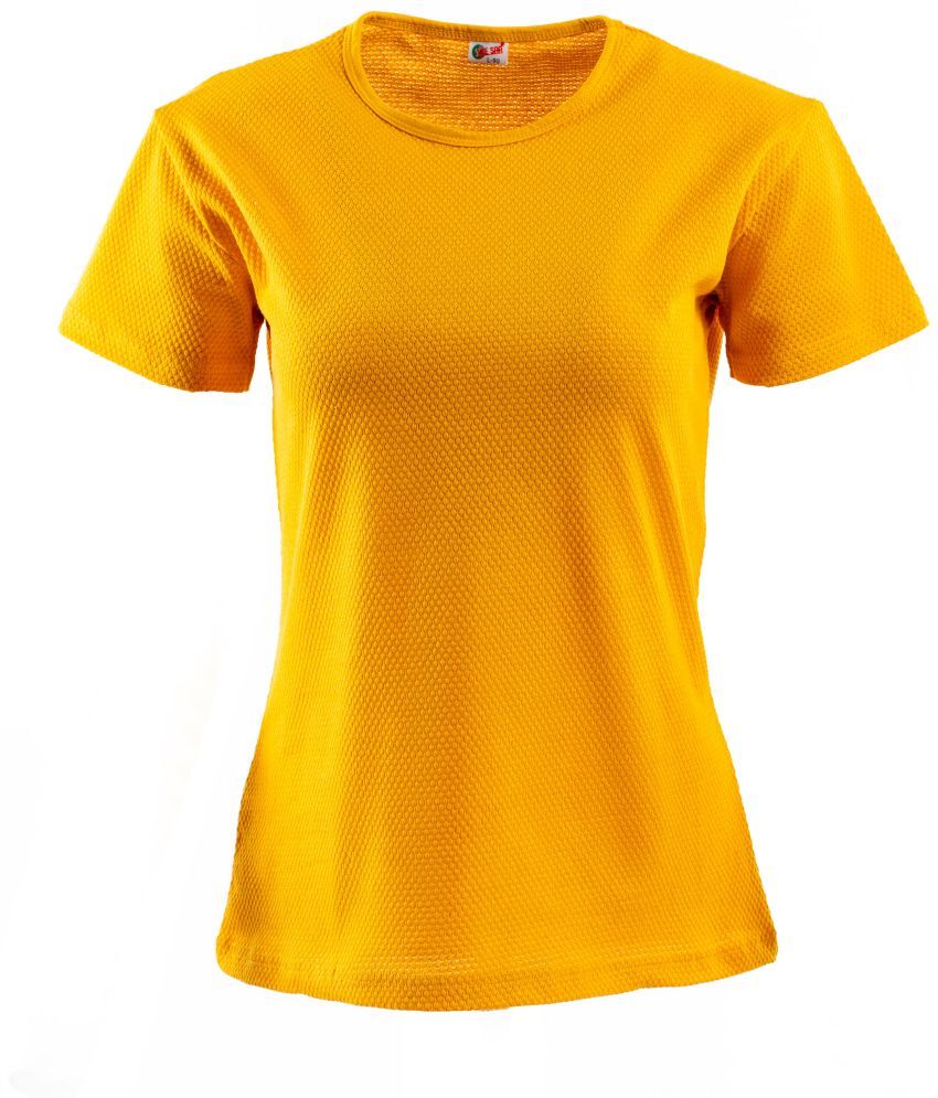     			VEE SAA Pack of 1 Cotton Women's T-Shirt ( Yellow )