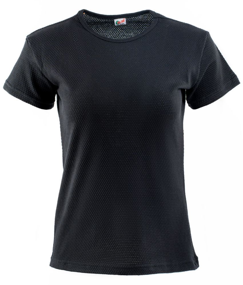     			VEE SAA Pack of 1 Cotton Women's T-Shirt ( Black )