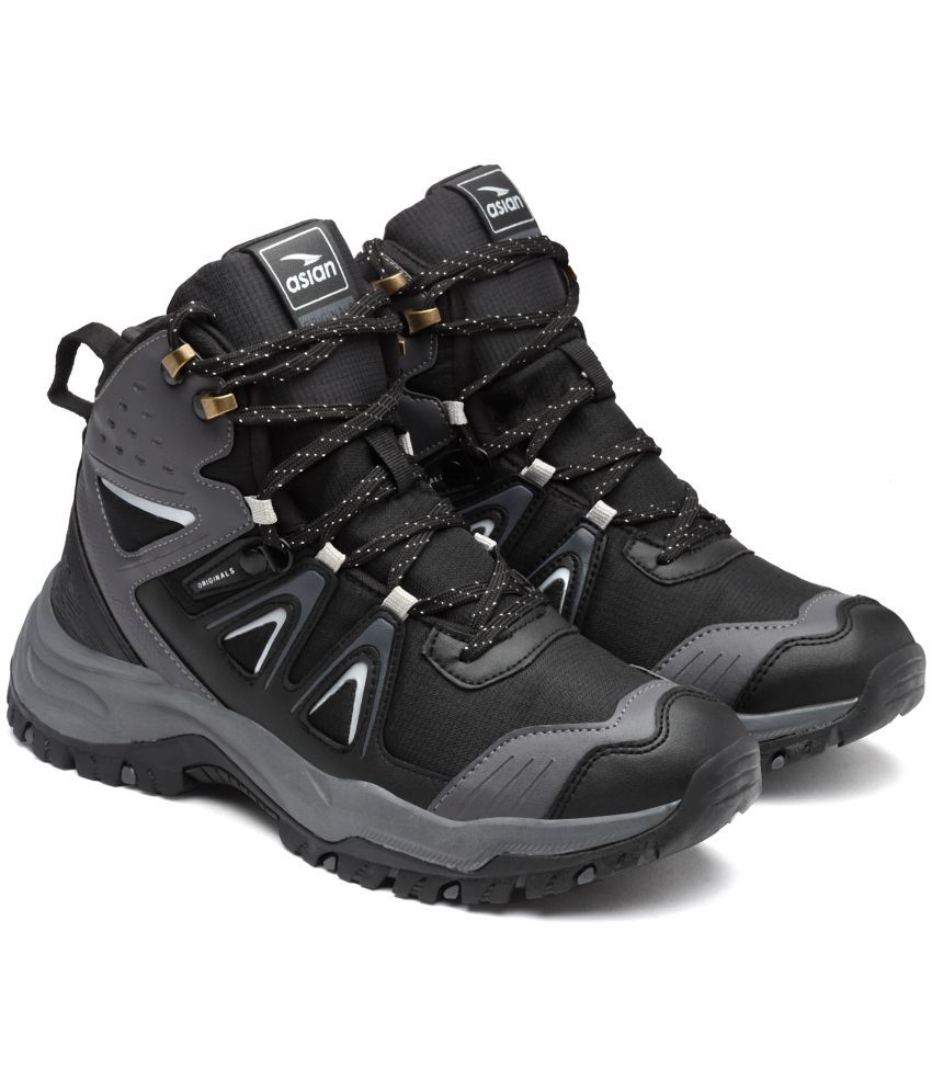     			ASIAN EVEREST-24 Black Men's Trekking Shoes