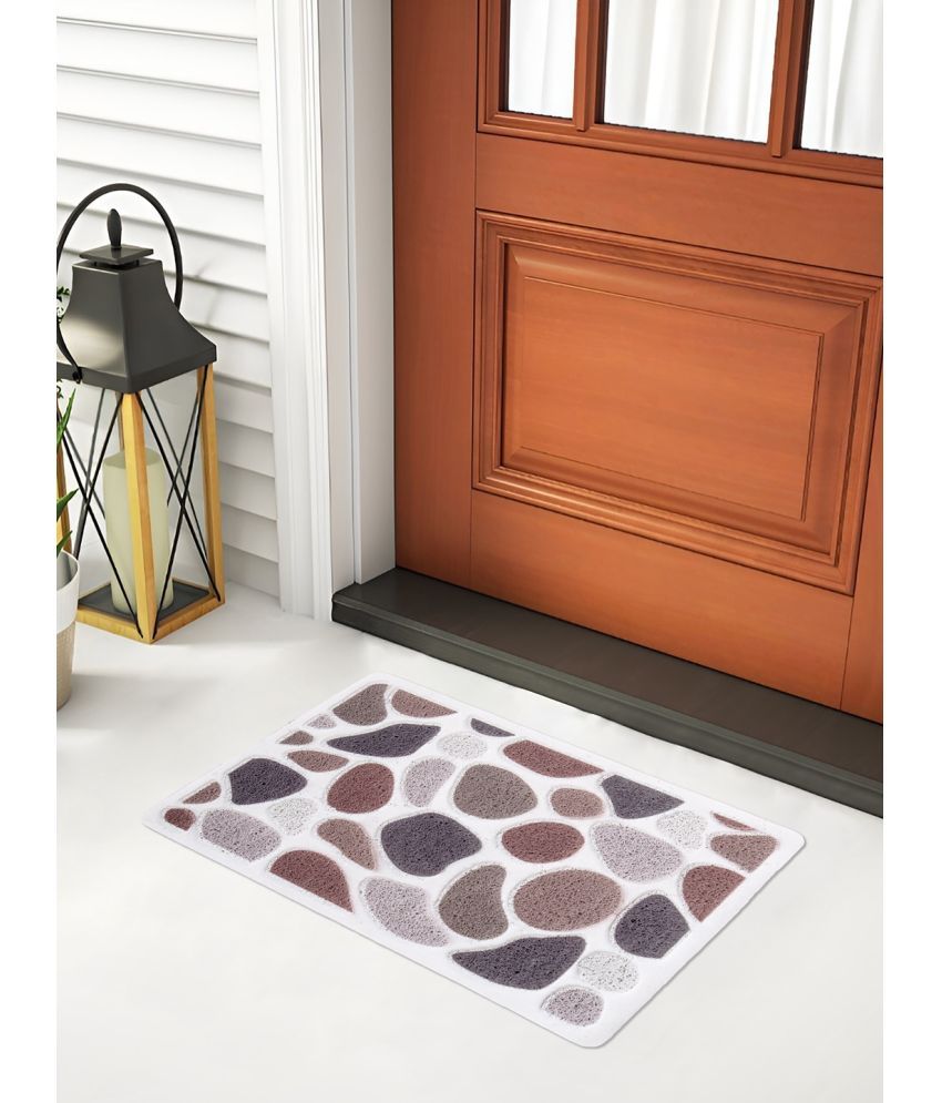     			FABINALIV Set of 1 Anti-skid Rubber Door Mat ( 60 X 40 cm ) Dark Brown