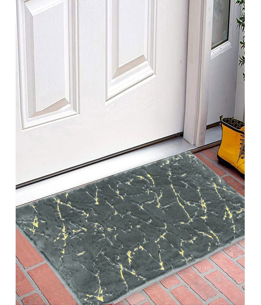     			FABINALIV Set of 1 Anti-skid Polycotton Door Mat ( 60 X 40 cm ) Multi