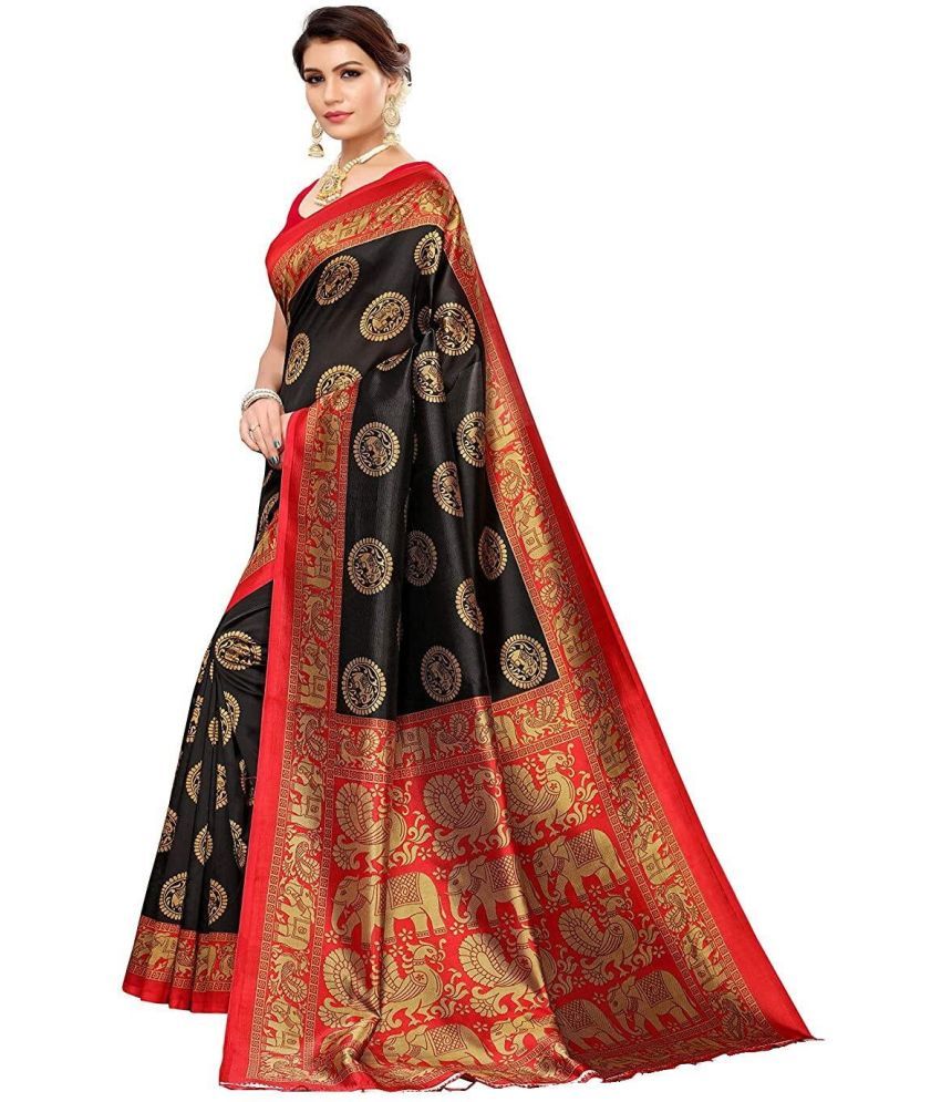     			RUNAYA NX Art Silk Printed Saree With Blouse Piece ( Multicolor , Pack of 1 )