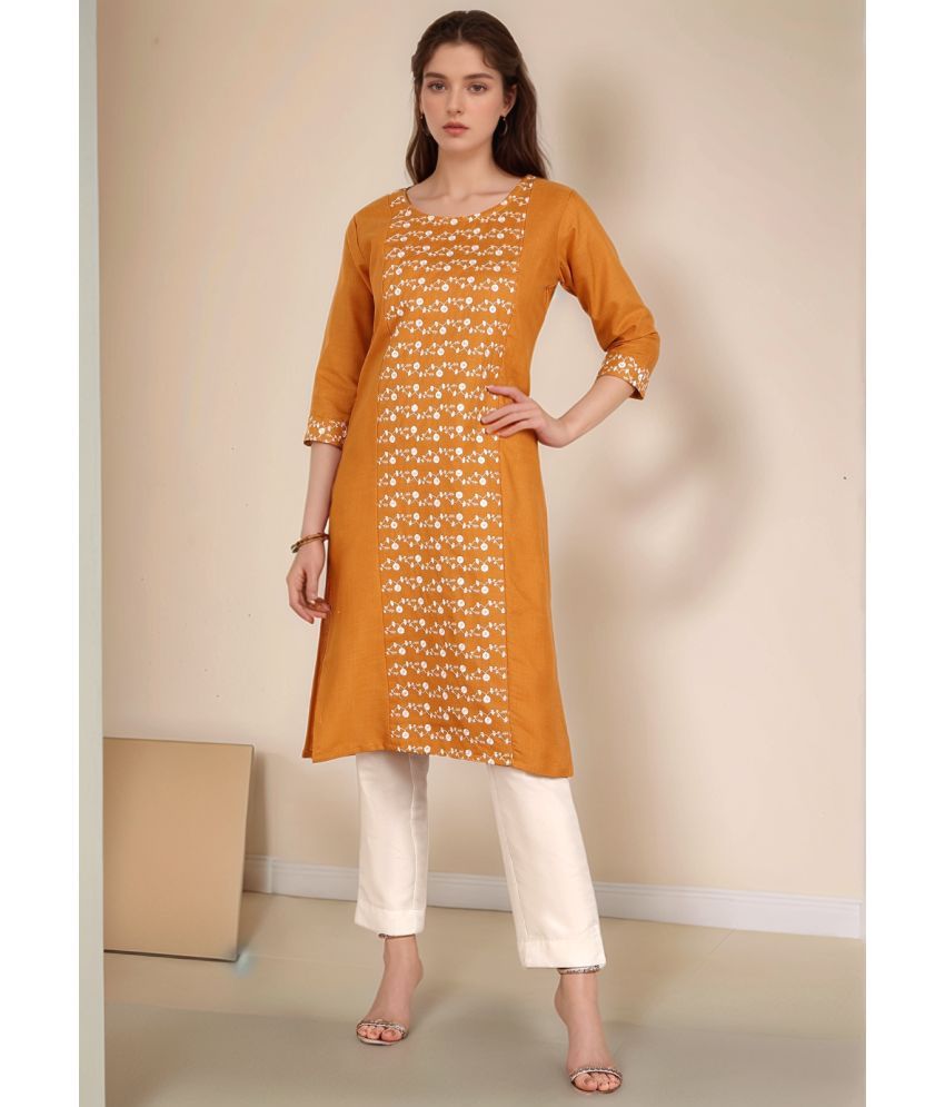     			Star Fashion Pack of 1 Cotton Embroidered A-line Women's Kurti - ( Multicolor )