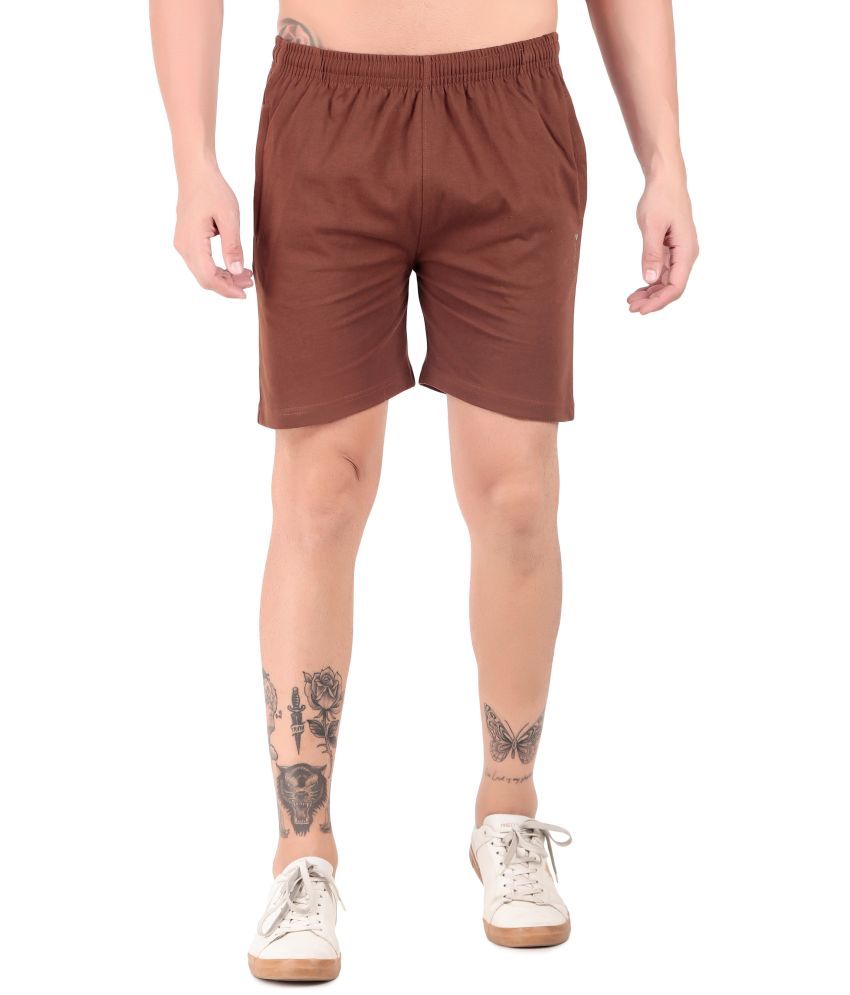     			beUNIQ Brown Cotton Blend Men's Shorts ( Pack of 1 )