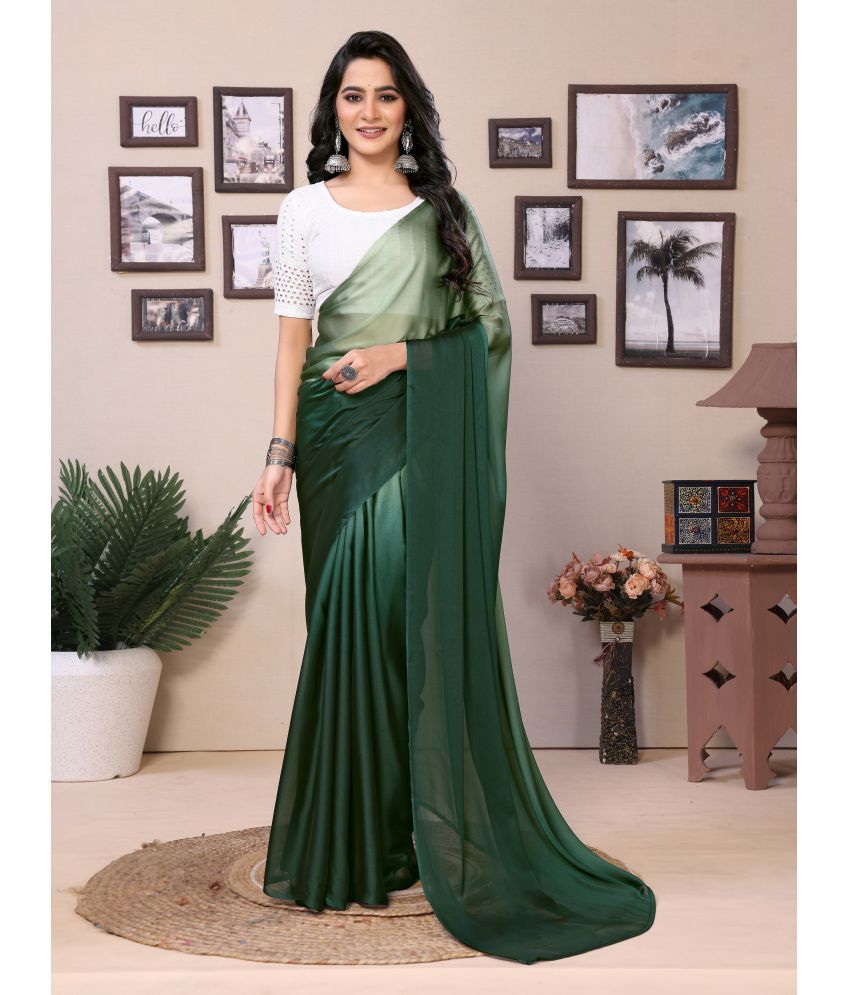     			Rangtulika Ethnics Georgette Solid Saree With Blouse Piece ( Mint Green , Pack of 1 )