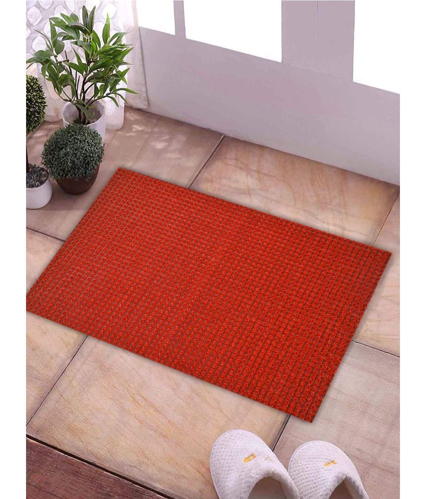     			mopak decor Set of 1 Anti-skid Polypropylene Door Mat ( 60 X 45 cm ) Red