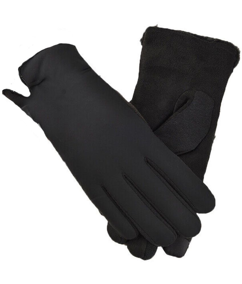     			Alamos Black Women's Woollen Gloves ( Pack of 1 )