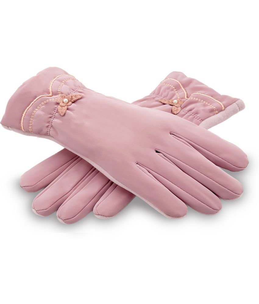     			Alamos Pink Women's Woollen Gloves ( Pack of 1 )