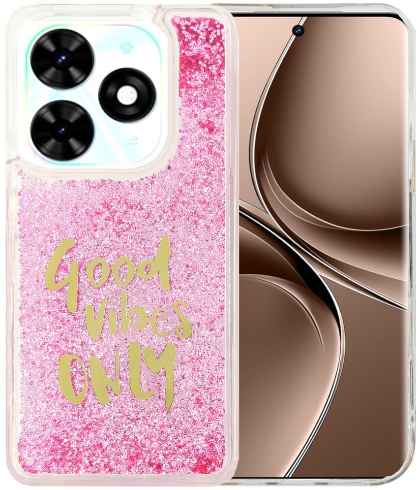     			Shining Stars Pink Printed Back Cover Silicon Compatible For Tecno Pop 8 ( Pack of 1 )