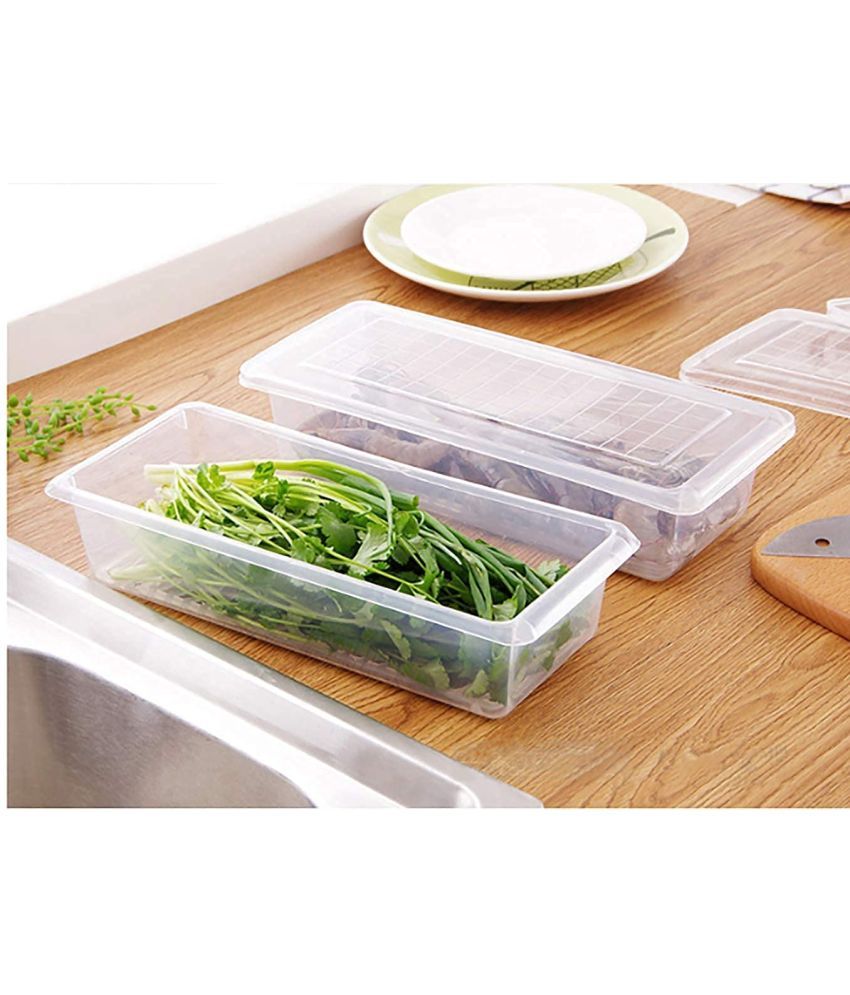     			Swaraa Kitchenware Plastic White Food Container ( set of 2 )