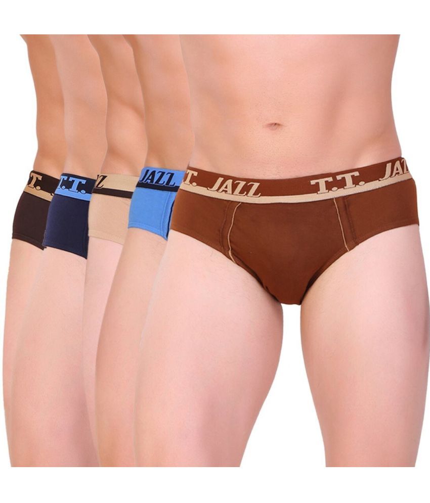     			TT Pack of 5 Cotton Blend Briefs For Men's ( Multicolor1 )