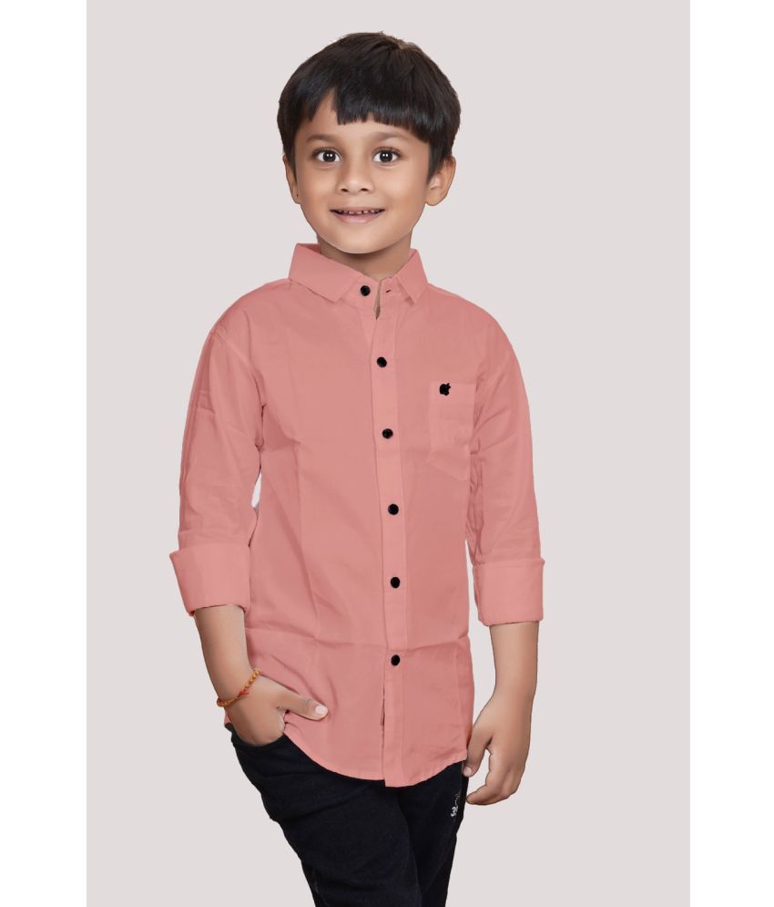     			ZAKAR STYLE Pack of 1 Boys Cotton Blend Full Sleeves Shirt ( Peach )