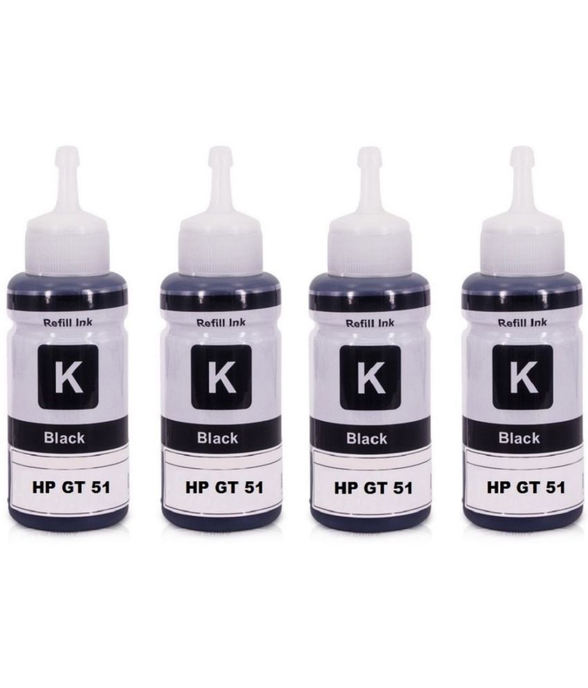     			KALAR GT51 Black Ink ( 90 ml ) Pack of 4 For H_P 310, 315, 319, 410, 415, 419, GT5810, GT5820, GT5821