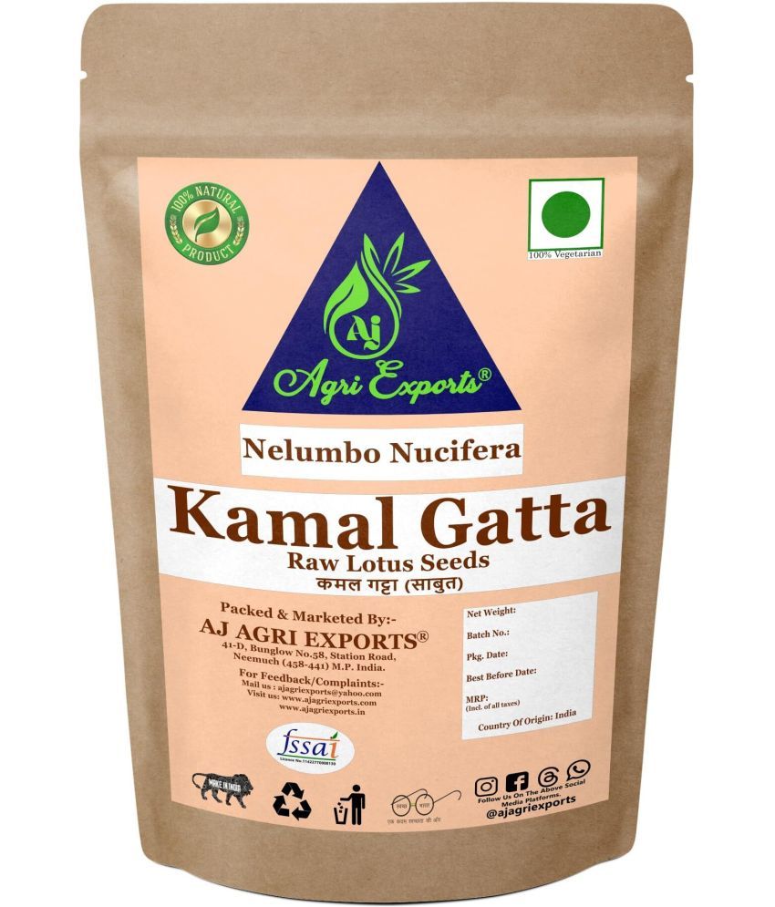     			AJ AGRI EXPORTS Kamal Gatta - Lotus Seeds - Kamal Gata - Nelumbo Nucifera 200 gm