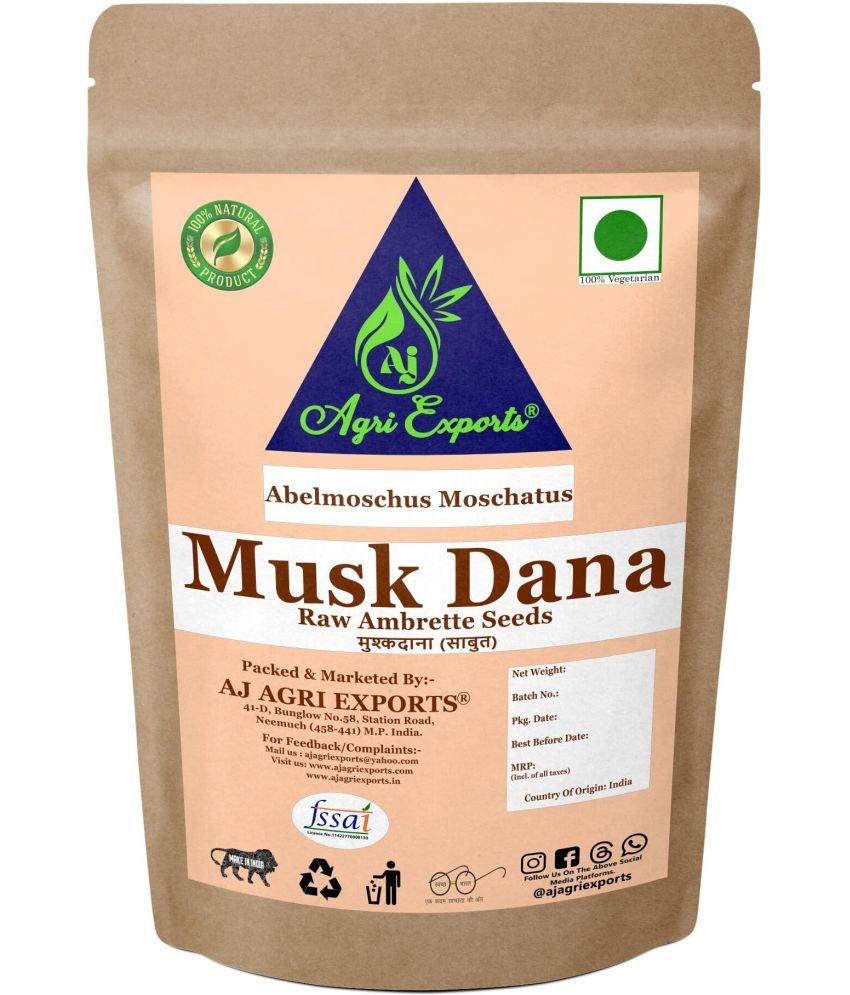     			AJ AGRI EXPORTS Mushk Dana - Musk Mallow Seeds - Abelmoschus Moschatus 100 gm