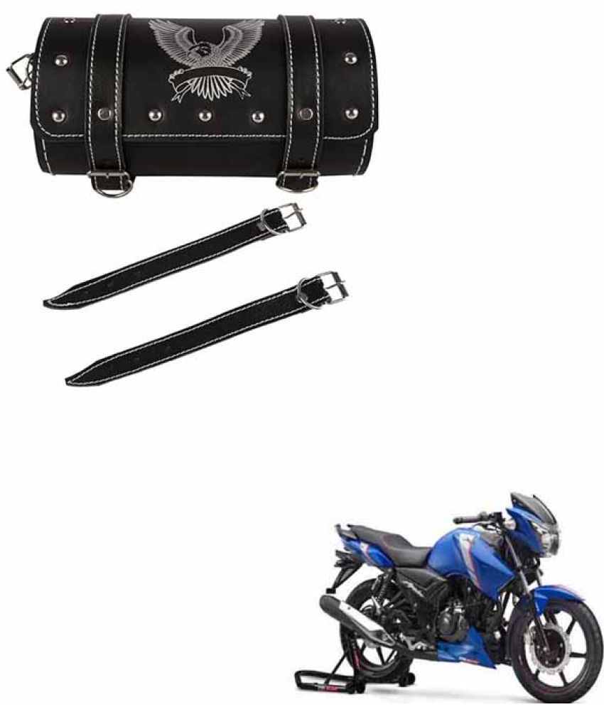     			BuddyBuzz One-side Black Leatherette Tool Bag Eagle For TVS Apache RTR 160