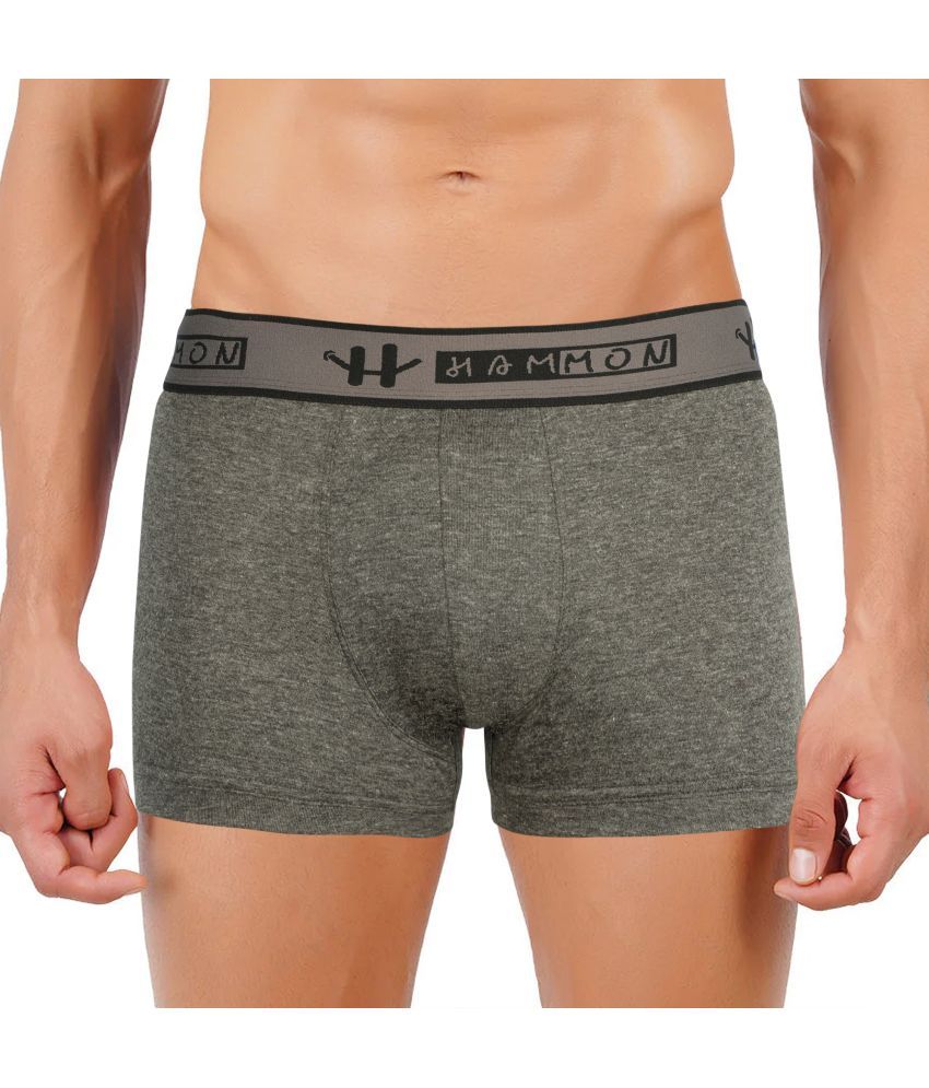     			Hammon Pack of 1 Cotton Trunks For Men's ( Grey )