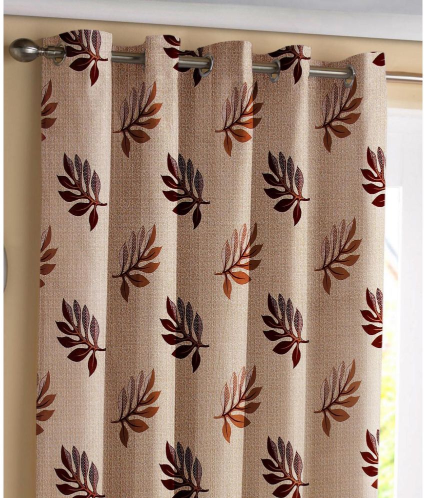     			Impression Hut Nature Room Darkening Eyelet Curtain 9 ft ( Pack of 2 ) - Brown