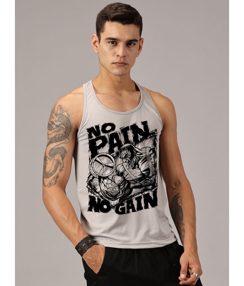     			RodZen Pack of 1 Polyester Gym Vest For Men ( Grey )