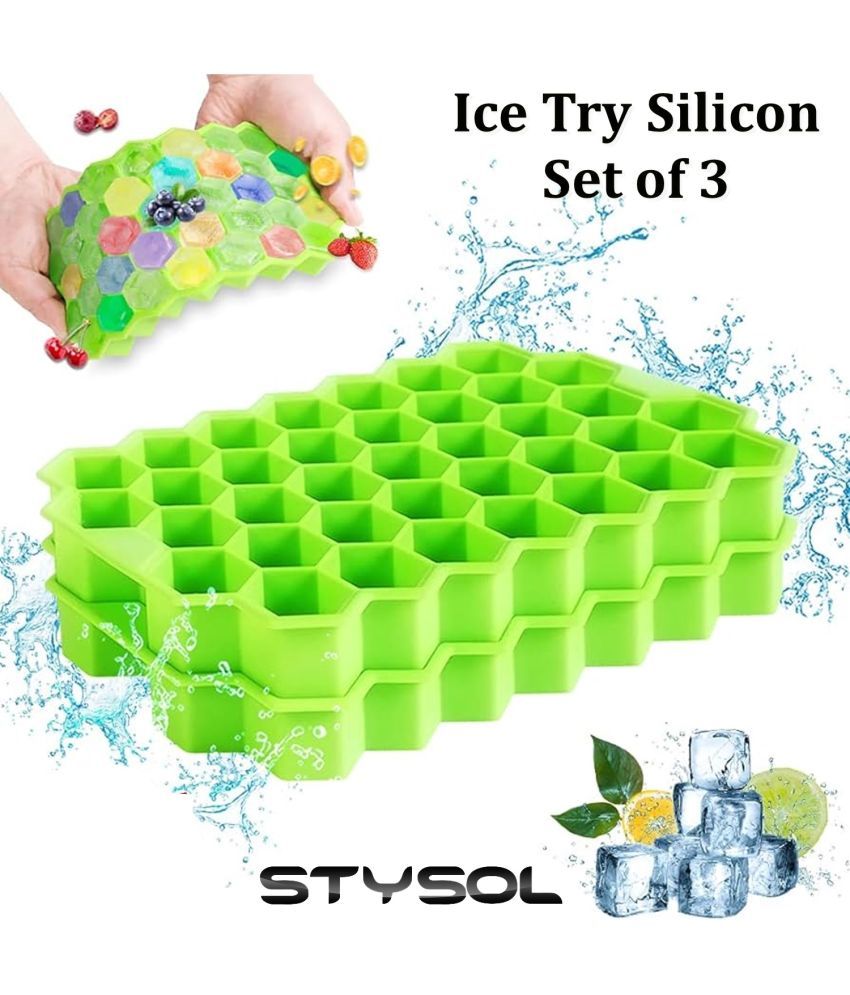     			Stysol Silicone ice Tray Light Green 3 Pcs