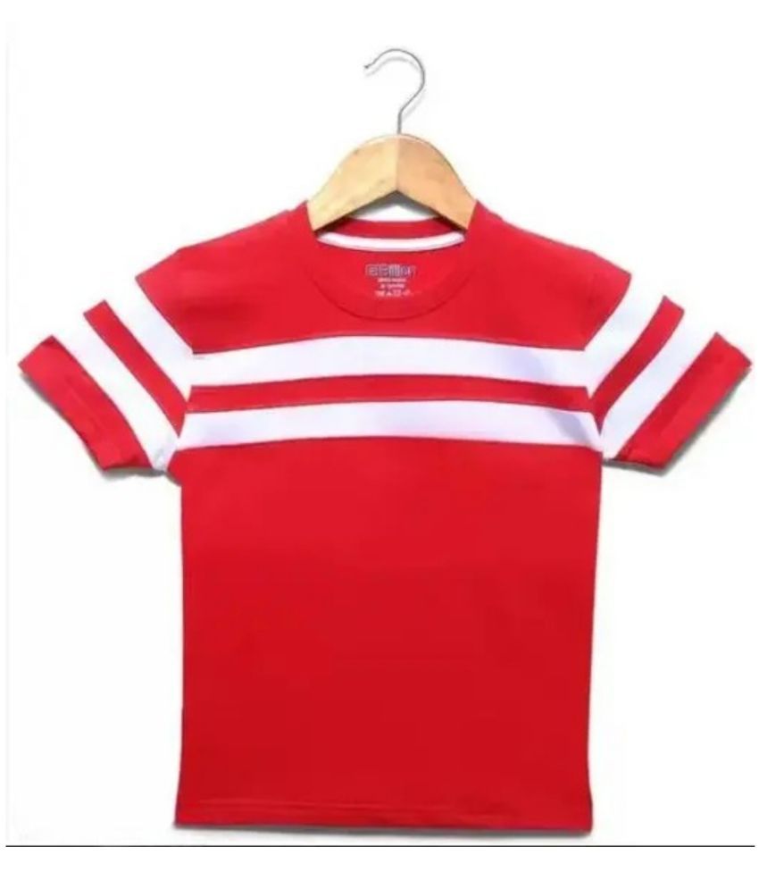     			kukke Pack of 1 Boys Cotton T-Shirt ( Red )