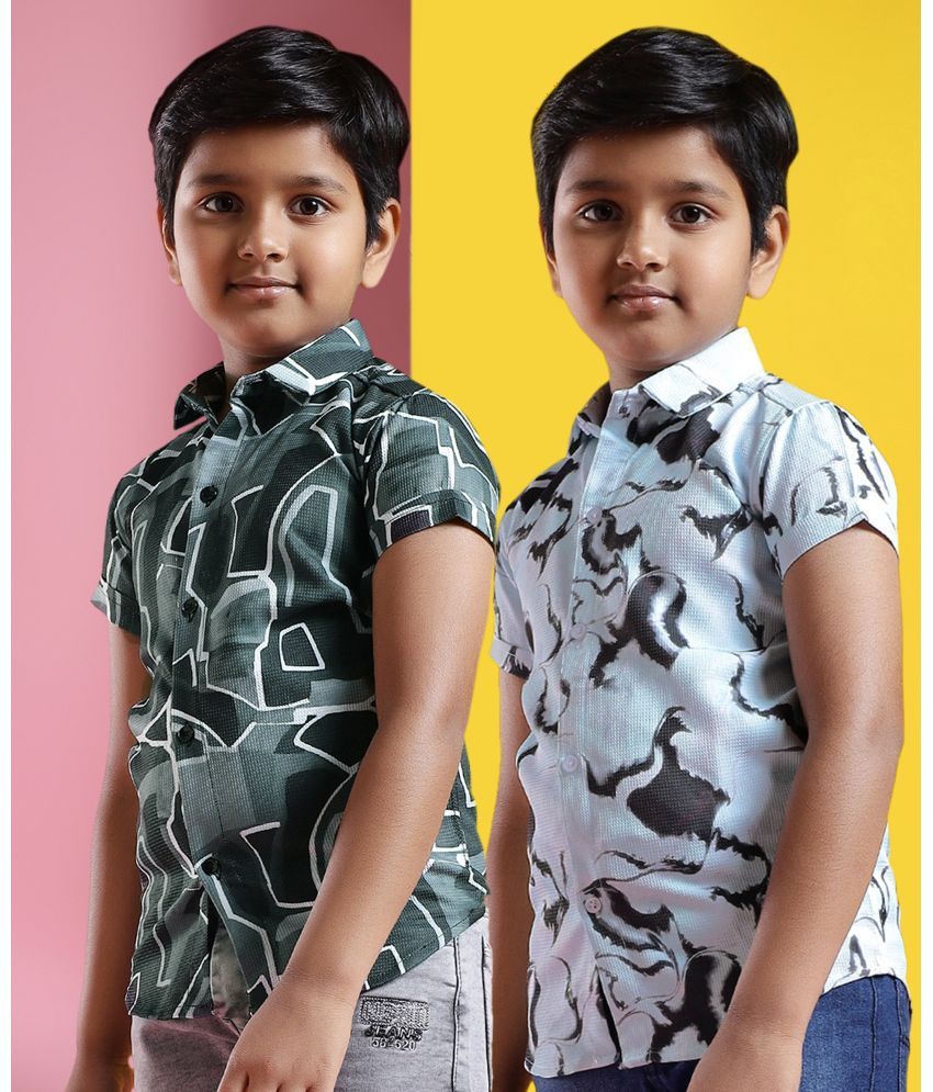     			ALY JOHN Pack of 2 Boys 100% Cotton Half Sleeves Shirt ( Multicolor 13 )