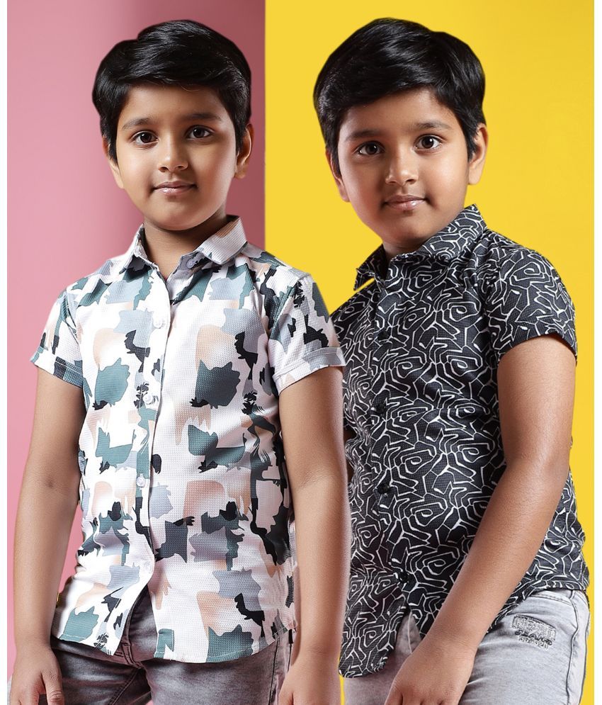     			ALY JOHN Pack of 2 Boys 100% Cotton Half Sleeves Shirt ( Multicolor 2 )