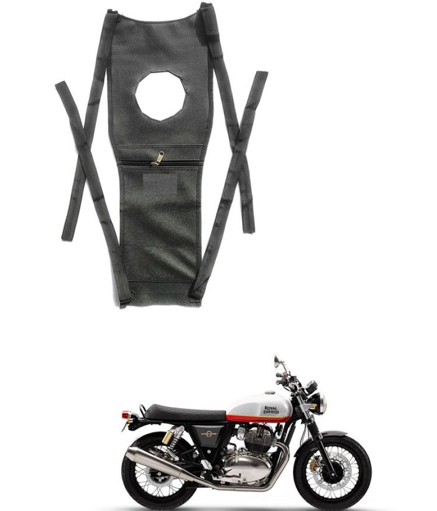     			BuddyBuzz Bike Tank Cover Bike Tank Bag with Mobile Pouch Artificial Leather Stretchable Material Use for Royal Enfield Interceptor 650